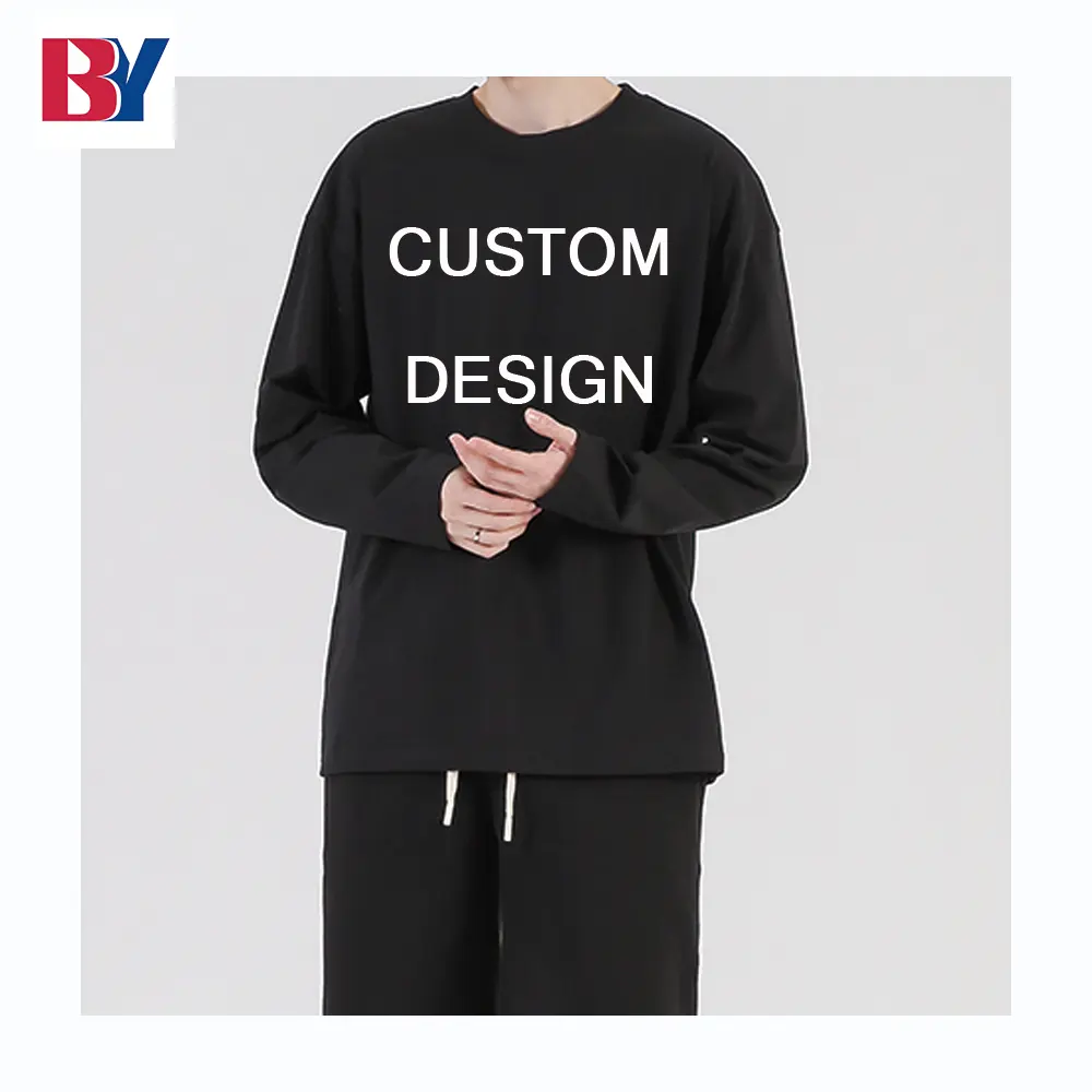 Casual Fashion Vielseitige übergroße gestreifte benutzer definierte Langarm Herren T-Shirt für Männer Langarm T-Shirt Frauen Vintage