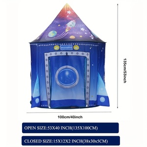 Tente pliable portable sur le thème de l'espace, château de prince et de princesse, tente de jeu pop-up, tente tipi pour une utilisation en intérieur et en extérieur - Product Image 3