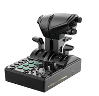 Set Konsol Throttle MOZA MTQ Kompatibel dengan Tuas Throttle Modular Boeing dan Airbus Dilengkapi Kontrol 4 Axis dan Pencahayaan RGB
