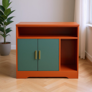 Caja de arena para gatos de estilo moderno para interiores, mueble oculto de madera de 31 pulgadas, casa para gatos, mesa auxiliar - Product Image 2