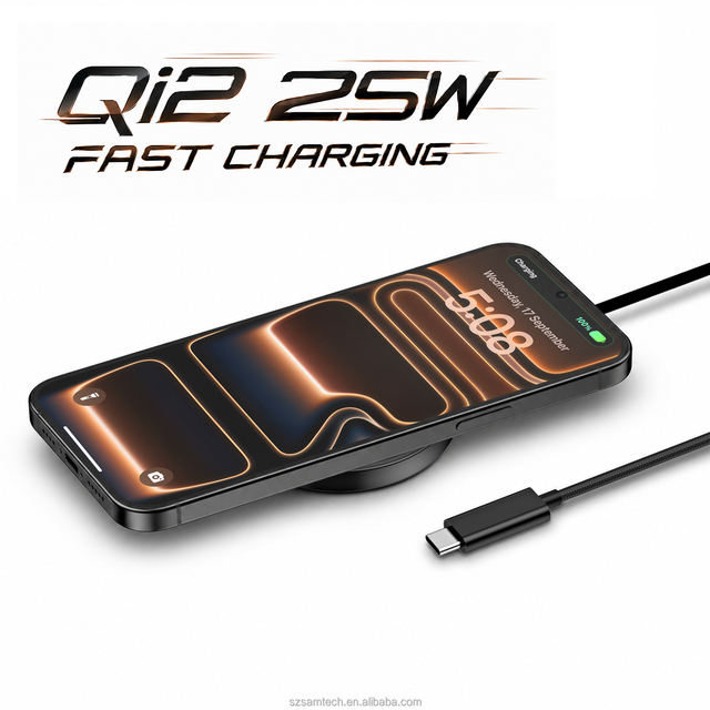High Speed Wireless Charger Max 25w Pps 3.3 20v 3a Low Heat Design Bulk Wholesale Phone Fast Wireless Charging Pad
