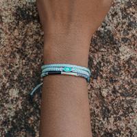Nouveau bracelet tressé réglable en acier inoxydable avec charme œil du mal pour femmes et hommes