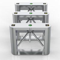 Portique tournant trépied portable à 3 bras en acier inoxydable, protection IP65, moteur sans balais, scanner d'empreintes digitales bidirectionnel, code QR