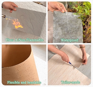 Panneau mural <span class=keywords><strong>d</strong></span>écoratif en pierre de travertin pour l'extérieur et l'intérieur, carrelage souple flexible, feuille de placage, fonction de brique réfractaire pour les murs extérieurs - Product Image 4
