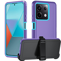 Vente en gros - Étui de téléphone portable hybride 3 en 1 en TPU et PC, design blindé, antichoc, pour Redmi Note 13 Pro 5G