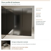 Armoires de cuisine personnalisées en acrylique au design contemporain, aménagement en forme de L, boîtes d'armoires en MDF et options de rangement coulissants