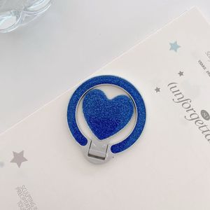 Folding Phone Stand Glitter Heart Ring Buckle For Desktop Office Use Apple iPhone Compatible Plastic Material - Product Image 2