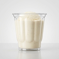 Gobelet à glace en plastique PET jetable transparent de 98 ml pour pudding, gelée et yaourt, vente en gros transfrontalière