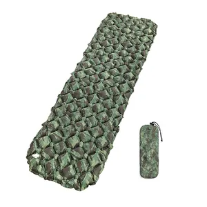 Camouflage Egg Slot Inflatable Ultra-light Pad 20d-40d Nylon TPU inflatable Mattress For Camping Sleeping