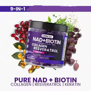 OEM collagen, keratin, kẽm, vitamin K2, D3, NAD bổ sung, NAD + Resveratrol berberine Biotin Gummies - Product Image 5