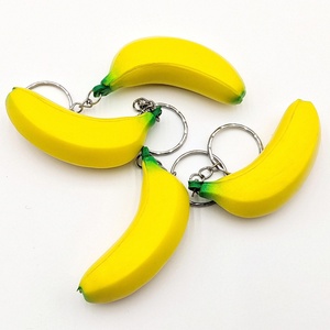 Llavero Antiestrés de PU con Forma de Plátano y Logotipo Personalizado, Simulación de Fruta, Alivio del Estrés, Regalo Promocional Publicitario para Marca Corporativa - Product Image 2