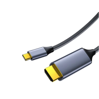 Câble tressé HDMI haute vitesse Type C vers 4K 60Hz DT-2902 pour ordinateur portable/téléphone/tablette/téléviseur/moniteur