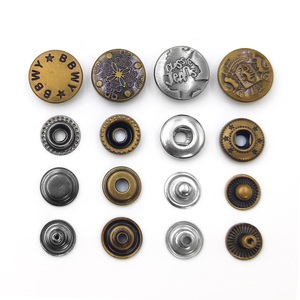 Luxury Brand Garments Accessories China <b>Button</b> Factory Custom Made logo Zinc Alloy Metal Plating Flatback Jean <b>Button</b> - Product Image 3