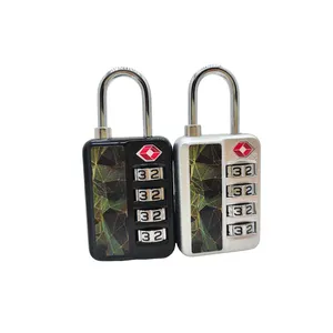 Security Zinc Alloy TSA Approved 4 Dial Combination Password Lock Travel Luggage Lock