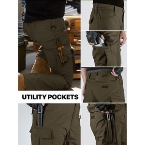 FOXA Men's Tactical <b>Pants</b> Lightweight Water Resistant Ripstop <b>Cargo</b> <b>Work</b> Hiking <b>Pants</b> With Multi Pockets Moss - Product Image 4