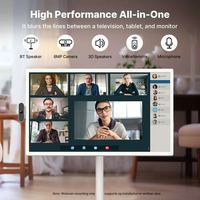 Télévision mobile intelligente bon marché de 21.5 pouces avec télécommande Support TV de table portable Android 12/13