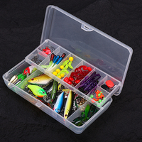 KEWOTE-Kit combiné de 105 leurres souples en silicone, appâts durs en métal, accessoires de pêche, ensemble d'accessoires