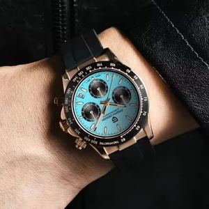 PAGANI DESIGN Men's Watch Top Luxury Turquoise Blue Dial Quartz Watch Men's <b>Automatic</b> Date Sports <b>Chronograph</b> Waterproof Watch - Product Image 6