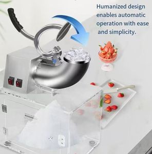آلة تكسير الثلج الكهربائية التجارية الأوتوماتيكية وصنع المخروط الثلجي متعددة الوظائف من الفولاذ المقاوم للصدأ الجديد الصالح للطعام - Product Image 5