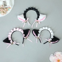 Cloche Oreilles De Chat Bandeau En Peluche Animal Cheveux Cerceau Lolita Cheveux Accessoires À La Main