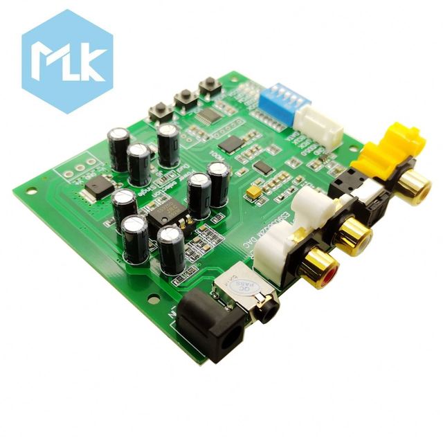 MLK HIFI 32bit 384k DSD64/128/256 I2S IIS DSD DOP Coaxial Fiber SPDIF Digital Audio DAC Decoder Board JRC5532 ES9038Q2M