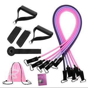 YETFUL <strong>High</strong> <strong>Elastic</strong> Force Multifunctional 11pcs TPE Latex Resistance Band and Tube Set for Gym Fitness <strong>Exercises</strong> - Product Image 3