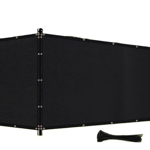 Nhiệm vụ nặng nề HDPE sự riêng tư hàng rào Màn hình 6x100 FT Đen kính chắn gió Net cho vườn, UV chống bóng vải lưới - Product Image 2