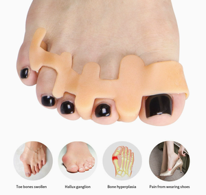 Nouveau design – Séparateur d'<span class=keywords><strong>orteils</strong></span> en silicone à 4 trous <span class=keywords><strong>pour</strong></span> pédicure, redresseur d'<span class=keywords><strong>orteils</strong></span>, correcteur d'hallux valgus <span class=keywords><strong>pour</strong></span> gros orteil - Product Image 5