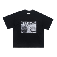 Camiseta Deportiva de Manga Corta, Oversize, Bordada, 100% Algodón Orgánico