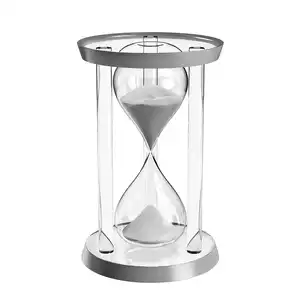 Silver Acrylic Sand Clock Timer For 30 Minute 1 Hour Lucite Sand Timer Custom Acrylic 1 Minute Sand Timers