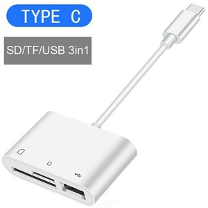 <b>Type</b> <b>C</b> <b>Adapter</b> Sd Tf <b>Usb</b> 3in1 White - Product Image 1