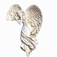 Pendentif de cadre de porte en résine, motif Ailes d'ange de rédemption et d'éveil, objet artisanal décoratif