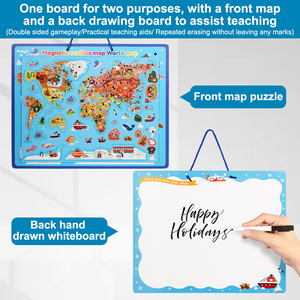 <span class=keywords><strong>Puzzle</strong></span> magnétique de la <span class=keywords><strong>carte</strong></span> <span class=keywords><strong>du</strong></span> <span class=keywords><strong>monde</strong></span>, jouet éducatif interactif de géographie parlante pour enfants, <span class=keywords><strong>carte</strong></span> interactive avec tableau blanc effaçable - Product Image 4