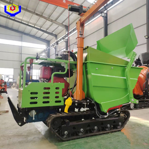 Dumper sur chenilles auto-chargeur de 1,2 tonne <span class=keywords><strong>avec</strong></span> <span class=keywords><strong>pelle</strong></span> frontale, transporteur tout-terrain à chenilles en caoutchouc pour la ferme, la montagne, la construction et le transport - Product Image 3