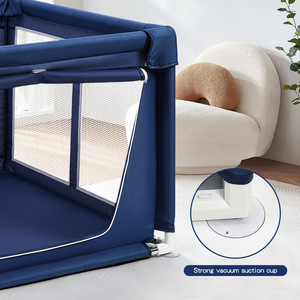 Corral de juegos de tela Oxford 600D con puerta con cremallera para cachorros y gatos, perros pequeños, uso en interiores, tela gruesa, resistente y segura - Product Image 5