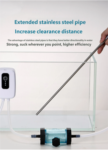 Superieure hoogwaardige oplaadbare elektrische aquariumgrindstofzuiger met grote capaciteit, multifunctionele waterwisselpomp en groot filter - Product Image 4