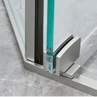 Gepersonaliseerde luxe rechthoekige douchecabine van roestvrij staal met diamanten, gehard glas, natte/droge ruimte scheidingswand voor de badkamer