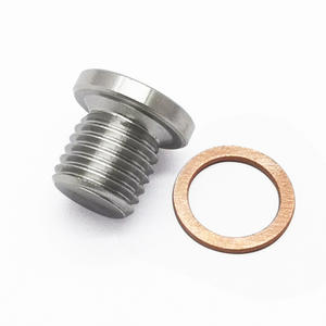 M12 x 1,5 Gewindeschraubstopfen Sechskant mit Rotkupferdichtung, Edelstahl SS304 - Product Image 3