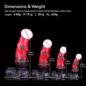 ELKKOST Silicone Monster <b>Dildo</b> S M L XL 4sizes Options Fantasy <b>Dildo</b> with Suction Cup Vagina Anal <b>Dildo</b> for Women Men - Product Image 2