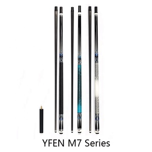Cây cơ bi-a YFEN M7 58 inch, cán làm bằng sợi carbon, họa tiết da cá sấu, tay cầm bằng da bò, làm thủ công, màu đen, dùng cho bi-a và snooker - Product Image 6