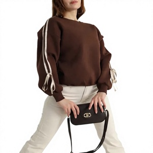 เสื้อสเวตเชิ้ตผ้าฟลีซคอกลมทรงโอเวอร์ไซส์คุณภาพสูง Ever Glow สำหรับผู้หญิง สวมใส่สบาย  รับสกรีนโลโก้ กันน้ำ เป็นมิตรต่อสิ่งแวดล้อม ผลิตจากผ้าฝ้าย/โพลีเอสเตอร์ - Product Image 1