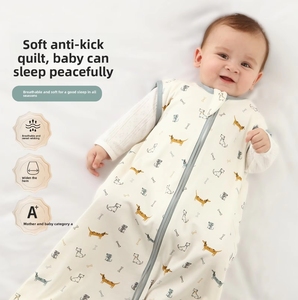 <span class=keywords><strong>Gigoteuse</strong></span> Bébé en Pur Coton, Couverture Portable Sans Manches, Sac de Couchage Anti-Coup de Pied avec Fond en Forme de Cloche pour la Santé des Hanches - Product Image 2