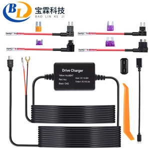 Automotive step-down cable 12V to 5V dashcam low voltage protection car charger step-down cable Cross-border supply L164 - Product Image 1