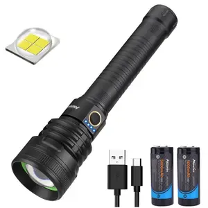 Aloenfire-linterna LED de alta potencia H32 xhp70, Zoom táctico usb, luz brillante para caza al aire libre, patrulla