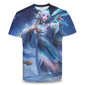 Áo thun Anime chất liệu Nylon Spandex in kỹ thuật số hoặc thăng hoa 3D có logo tùy chỉnh Evertop dành cho nam, nữ và trẻ em, tay ngắn - Product Image 3