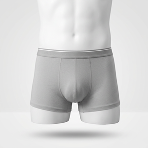 Calzoncillos bóxer de tiro medio para hombre de algodón de primera calidad, ropa interior ecológica, duradera, elástica, ajuste cómodo, personalizado, fábrica OEM al por mayor - Product Image 1