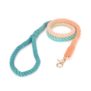 Verstellbares Nylon-Hunde leinen halsband Set Schnell verschluss Geflochtenes Paracord Niedliches festes Muster mit reflektieren dem Baumwoll-Hanfseil - Product Image 6