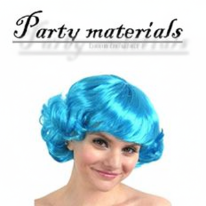 Cosplay blu acqua capelli del vento parrucca moda Costume da sirena oggetti di scena per feste vento capelli - Product Image 1