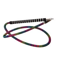 WEIPU Fourniture transfrontalière d'accessoires de narguilé arabe, tube ondulé coloré, tuyau de narguilé à poignée en métal de 1.8m