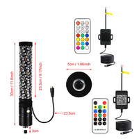 Antenne lumineuse LED Télécommande APP ATV UTV 1FT 2FT 3FT Dancing RGB chase Safety Flagpole Fat Led Whip Lights